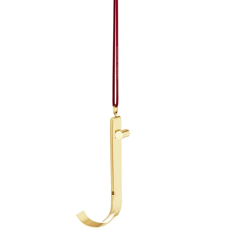 Georg Jensen 2026 CC Letter Ornament, J, 18KT guldpläterad mässing, 10021129J