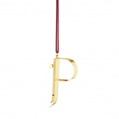Georg Jensen 2026 CC Letter Ornament, P, 18KT guldpläterad mässing, 10021129P Georg Jensen 2026 CC Letter Ornament, P, 18KT guldpläterad mässing, 10021129P