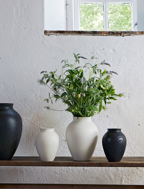 Knabstrup vas H 27 cm vit, K1095