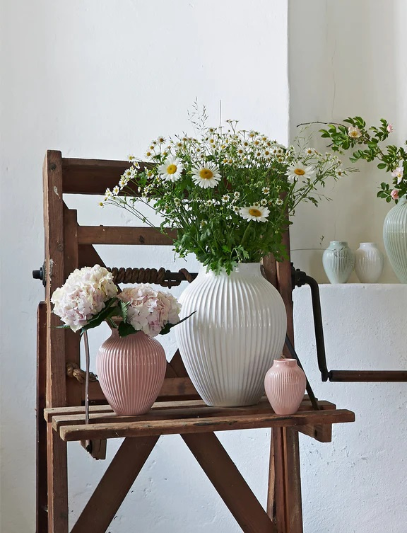 Stelton Knabstrup vas H 20 cm ripple mint, K1246