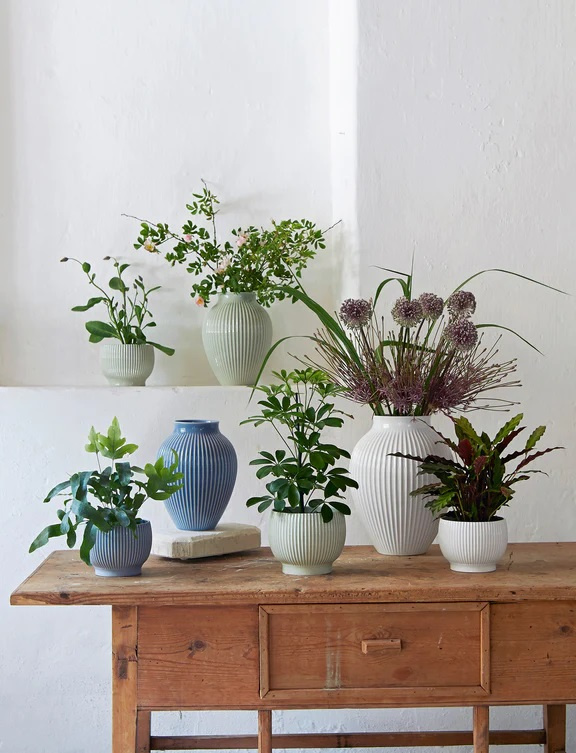 Stelton Knabstrup vas H 20 cm ripple mint, K1246