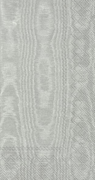 IHR Bordsservetter Moiree silver BF747005, 16 stycken