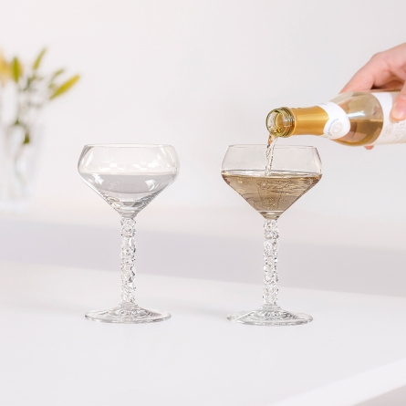 Orrefors Carat coupe champagneglas 25cl 2-pack by Lena Bergström, 6590108