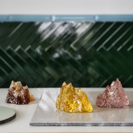 Kosta Boda The Rock ljuslykta pink 91mm, 7062326