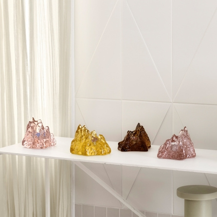 Kosta Boda The Rock ljuslykta pink 91mm, 7062326