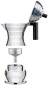 Alessi Pulcina espressobryggare, i gjuten aluminium med handtag och knopp , 3 koppar- MDL02/3 B Alessi Pulcina espressobryggare, i gjuten aluminium med handtag och knopp , 3 koppar- MDL02/3 B