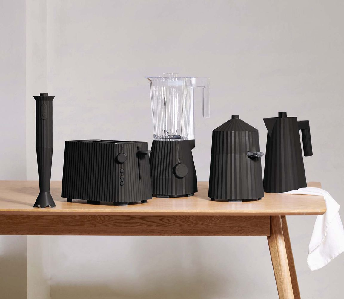 Plissé, brödrost, svart, Alessi- MDL08 B