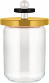 Hermetisk glasburk med bokträlock, Alessi- ES16/100 1 Hermetisk glasburk med bokträlock, Alessi- ES16/100 1