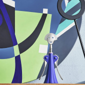 Anna G. korkskruv krom, blå, Alessi- AM01 DAZ Anna G. korkskruv krom, blå, Alessi- AM01 DAZ