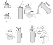Alessi Termoskanna Plissé Röd 1 liter, av Michele De Lucchi- MDL12 R Alessi Termoskanna Plissé Röd 1 liter, av Michele De Lucchi- MDL12 R