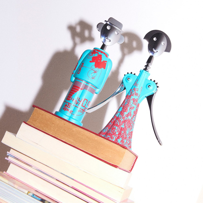 Alessi Anna G. Corkscrew in AlkiPaper® and chrome-plated zamak. Pattern design flerfärgad , AM01A 6