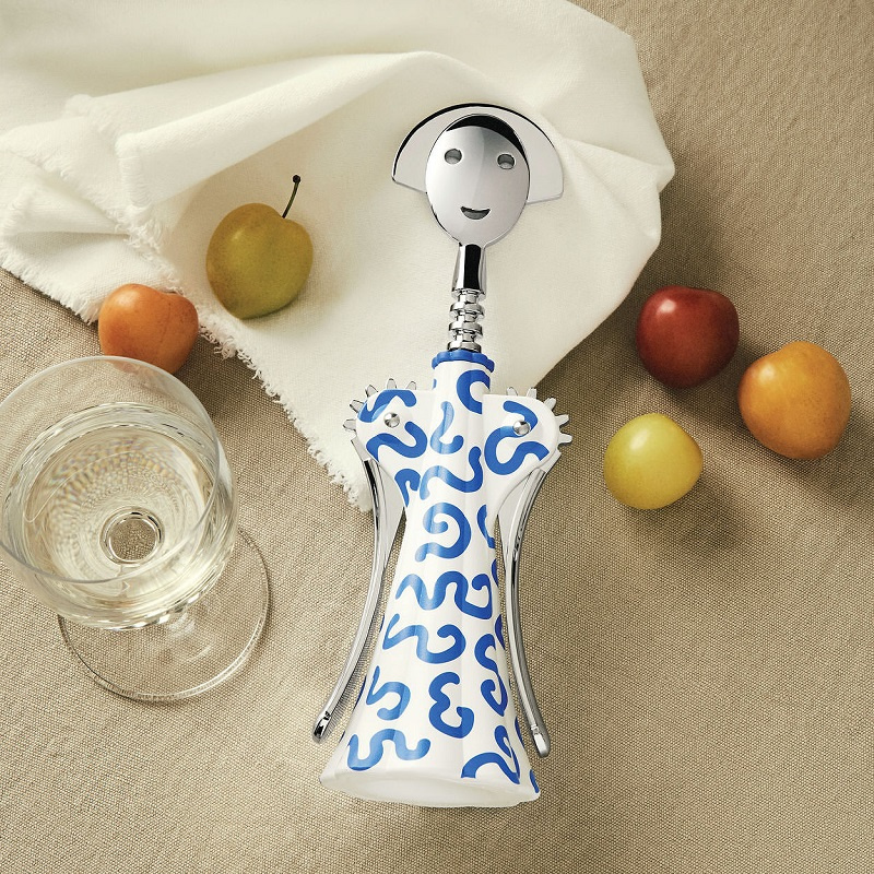Alessi Anna G. Corkscrew in AlkiPaper® and chrome-plated zamak. Pattern design Delft, AM01A 8