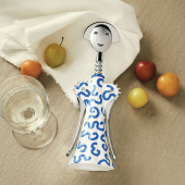 Alessi Anna G. Corkscrew in AlkiPaper® and chrome-plated zamak. Pattern design Delft, AM01A 8 Alessi Anna G. Corkscrew in AlkiPaper® and chrome-plated zamak. Pattern design Delft, AM01A 8