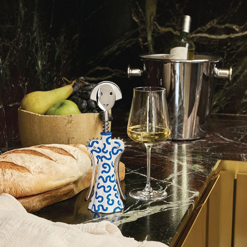 Alessi Anna G. Corkscrew in AlkiPaper® and chrome-plated zamak. Pattern design Delft, AM01A 8
