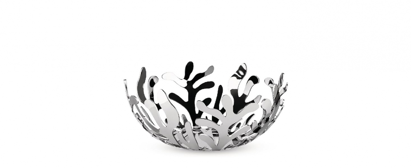 Alessi Mediterraneo Fruktkorg, rostfritt stål, 21 cm - ESI01/21