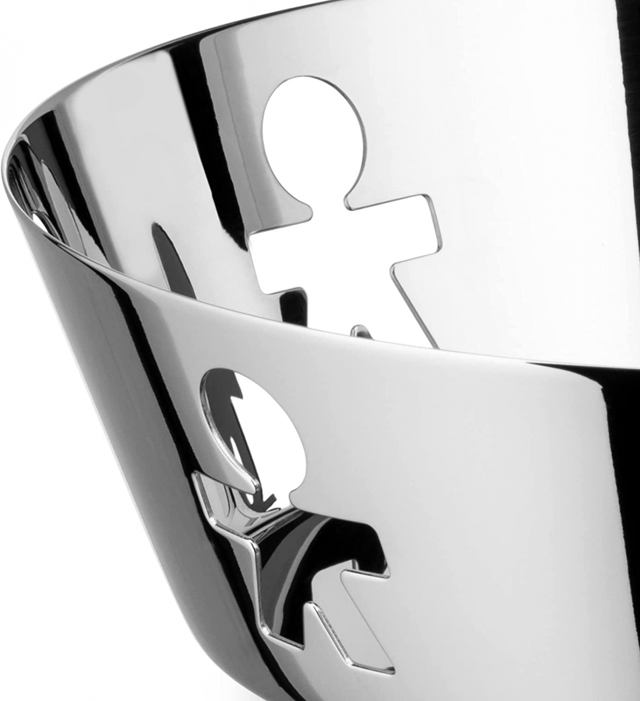 Fruktskål med perforerad kant, rostfritt stål polerad, Alessi Girotondo- AKK03