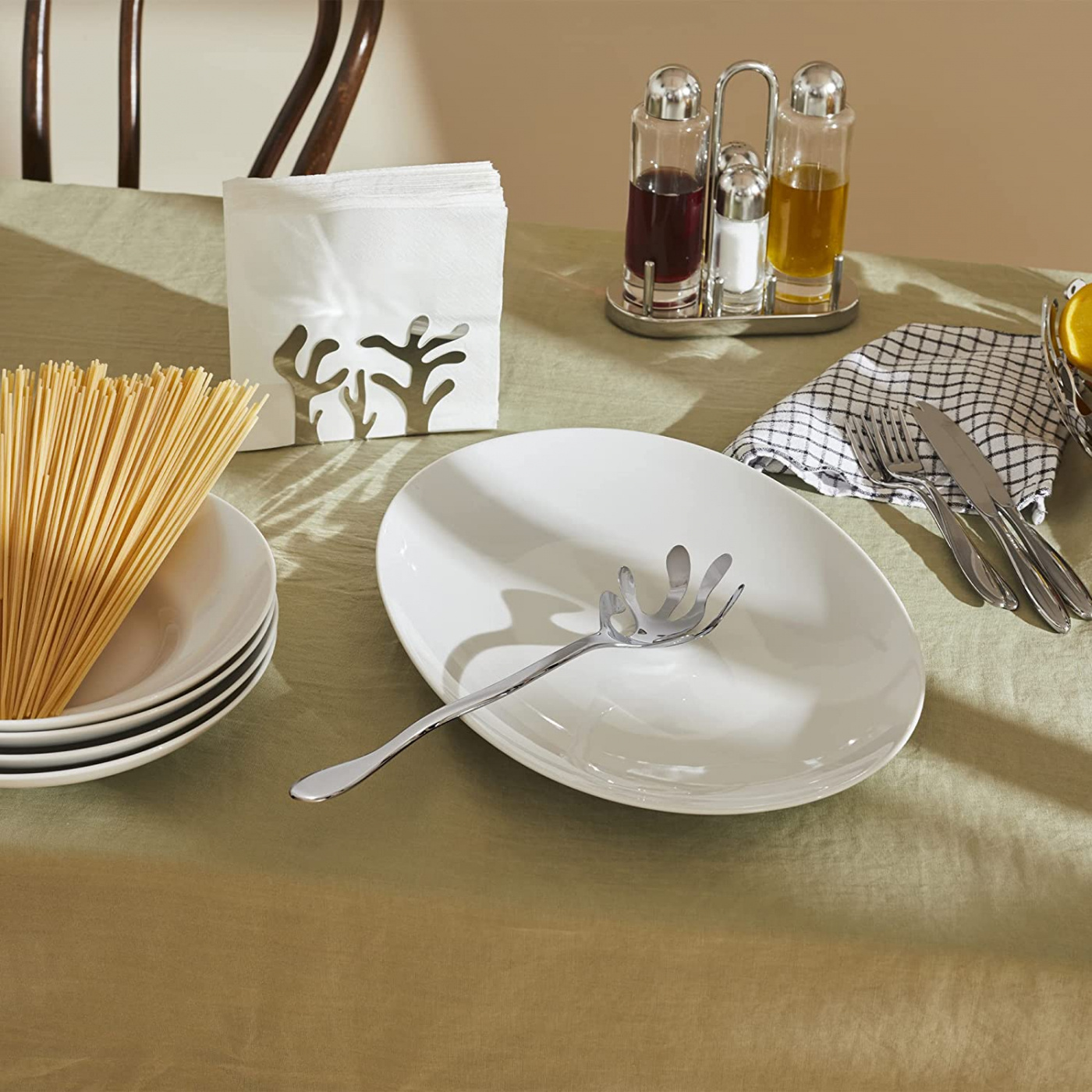 Alessi Mediterraneo servetthållare silver ESI03