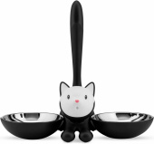 Tigrito dubbel kattskål, svart, Alessi- AMMI09 B Tigrito dubbel kattskål, svart, Alessi- AMMI09 B