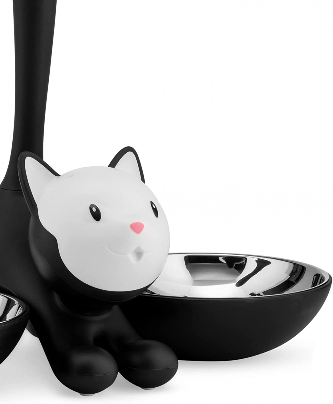 Tigrito dubbel kattskål, svart, Alessi- AMMI09 B