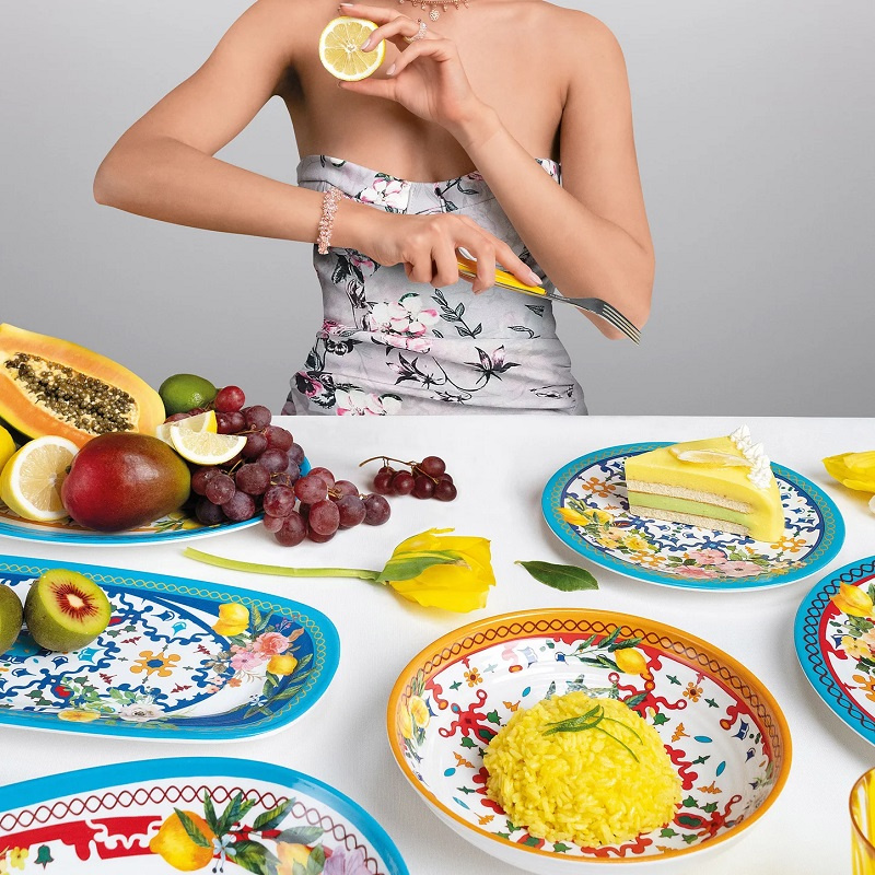 Guzzini mattallrik i melamin Blomma&citron, 27,5 cm, 28190152