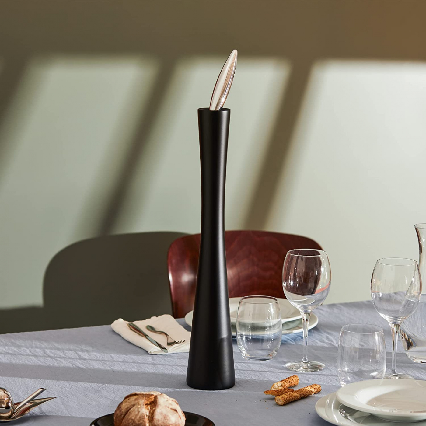 Svart, träpepparkvarn, Alessi-MP1562