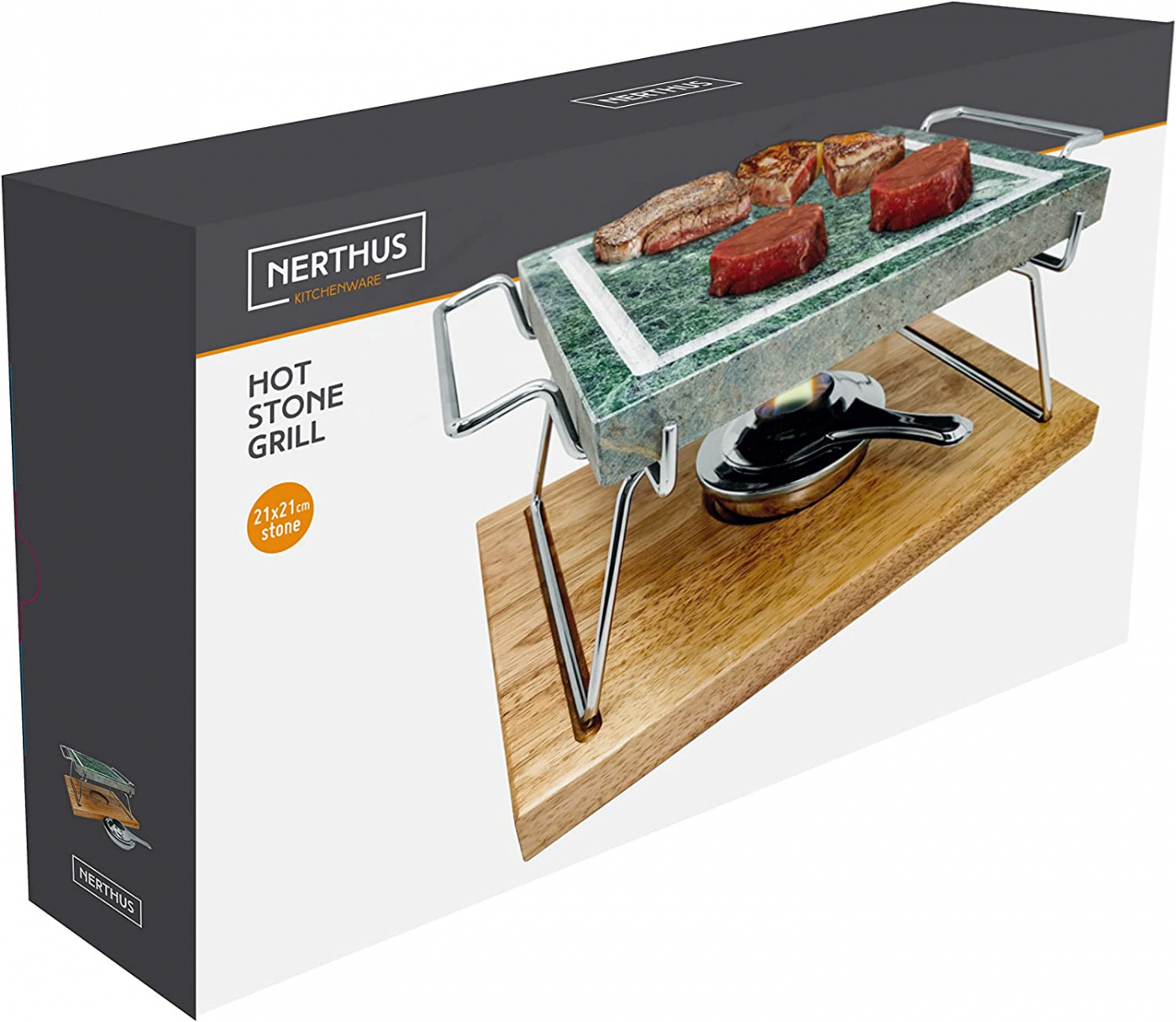 Grillsten med brännare och bambustöd Vin Bouquet, FIH 386, 164396