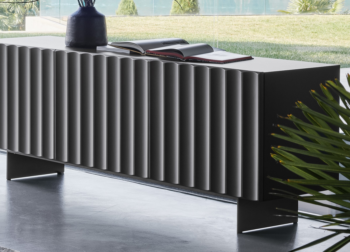 Bonaldo Dorian, Skänk trä/fotbotten brons, DORIAN208M035