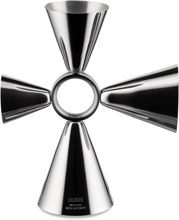 Alessi Steel Combo Jigger Quadri Cocktail Mätkopp - GIA28